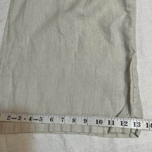 Wrap London 100% Linen Wide Leg Pants Women’s Size 6 Smocked Waist Casual - Picture 11 of 11